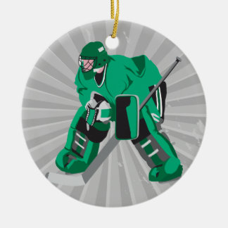 hockey Goalie gereed Keramisch Ornament