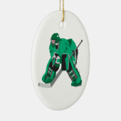 hockey Goalie gereed Keramisch Ornament (Rechts)