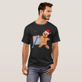 Hockey Goalie Gingerbread Goalkeeper Funny Christm T-shirt (Voorkant volledig)