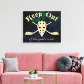 Hockey Goalie Goal Creasen Canvas Afdruk (Insitu (Woonkamer))