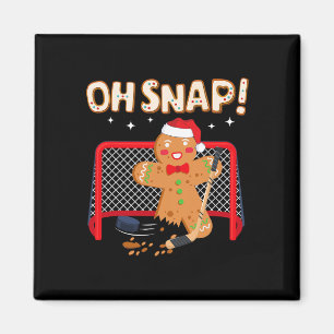 Hockey Goalie Grappig Kerstmis Gingermanskoek Oh S Magneet