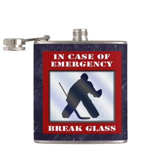 Hockey Goalie Hip Flask Heupfles (Geopend)