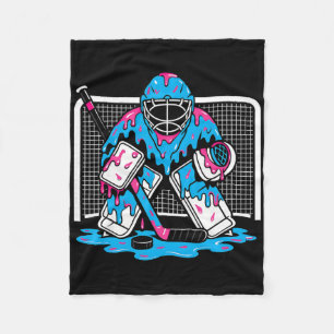 Hockey Goalie Ijsje Drip Jongens IJshockey Jeugd Fleece Deken