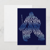 Hockey Goalie Invitaties Kaart (Voorkant / Achterkant)