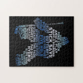 Hockey Goalie Jigzaag Puzzle Legpuzzel (Horizontaal)