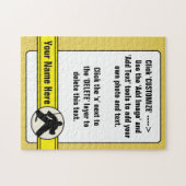 Hockey Goalie Kaart Jigsaw Legpuzzel (Horizontaal)