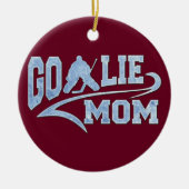 Hockey Goalie mam Athletic Tail Keramisch Ornament (Voorkant)
