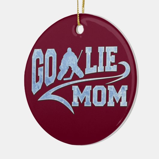 Hockey Goalie mam Athletic Tail Keramisch Ornament (Links)
