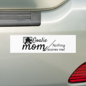 Hockey Goalie mam bumper sticker niet bang wit (Op auto)