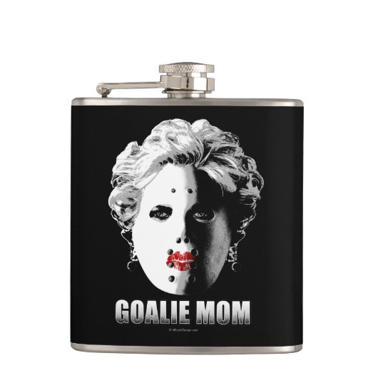 Hockey Goalie mama Heupfles (Voorkant)