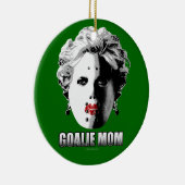 Hockey Goalie mama Keramisch Ornament (Rechts)