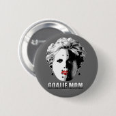 Hockey Goalie mama Ronde Button 5,7 Cm (Voorkant /achterkant)