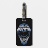 Hockey Goalie Mask Bagagelabel (Achterkant verticaal)