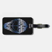 Hockey Goalie Mask Bagagelabel (Achterkant horizontaal)
