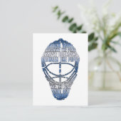 Hockey Goalie Mask Briefkaart (Staand voorkant)