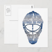 Hockey Goalie Mask Briefkaart (Voorkant / Achterkant)