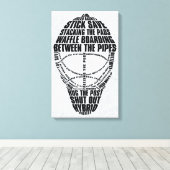 Hockey Goalie Mask Canvas Print (Insitu (Houten vloer))