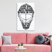 Hockey Goalie Mask Canvas Print (Insitu (Woonkamer))