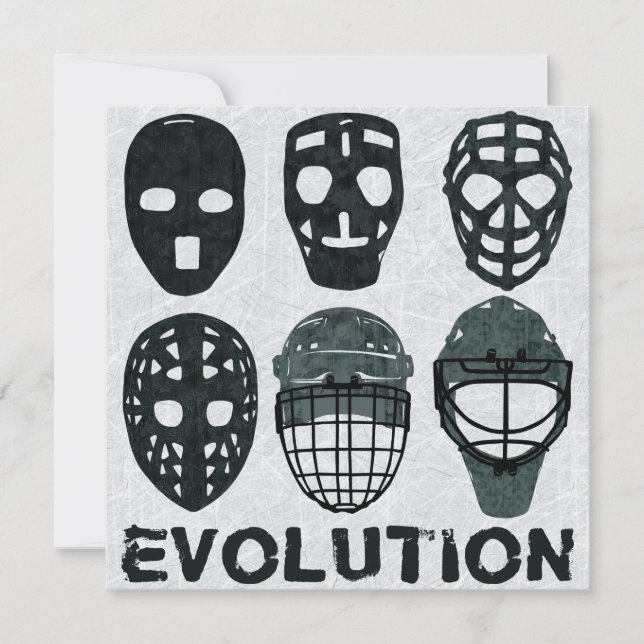 Hockey Goalie Mask Evolution (Voorkant)