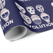 Hockey Goalie Mask Evolution Cadeaupapier (Rol Hoek)