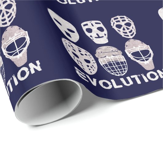 Hockey Goalie Mask Evolution Cadeaupapier (Rol Hoek)