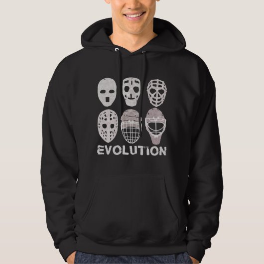 Hockey Goalie Mask Evolution Hoodie (Voorkant)