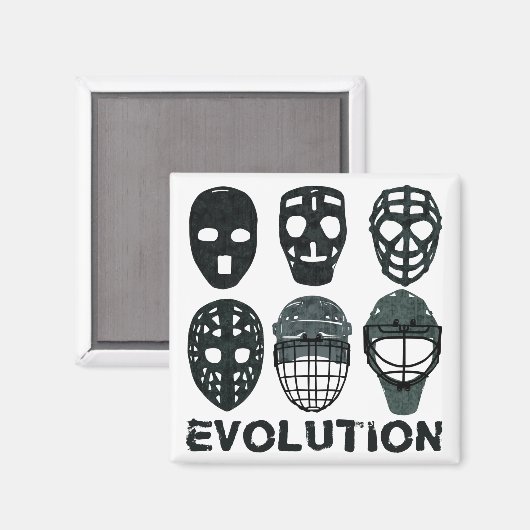 Hockey Goalie Mask Evolution Magneet (Voorkant / Achterkant)