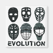 Hockey Goalie Mask Evolution Magneet (Voorkant)