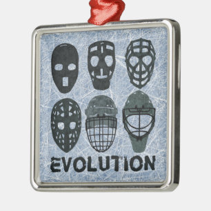 Hockey Goalie Mask Evolution Metalen Ornament