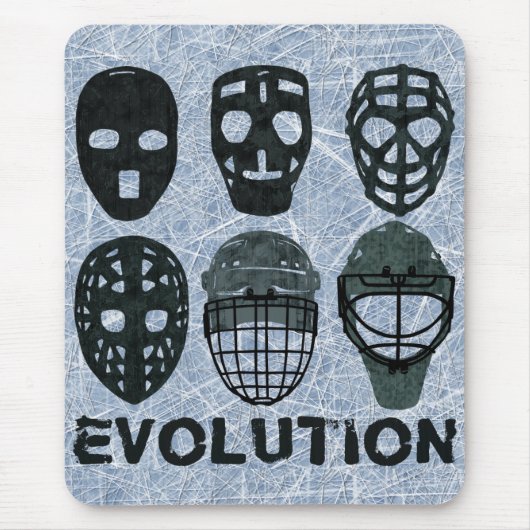 Hockey Goalie Mask Evolution Muismat (Voorkant)
