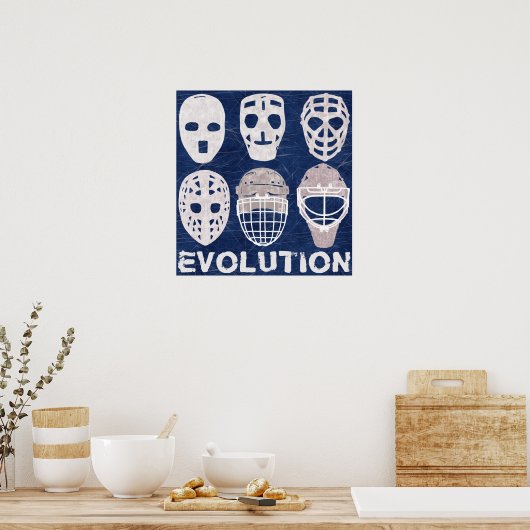 Hockey Goalie Mask Evolution Poster (Keuken)