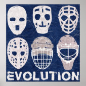 Hockey Goalie Mask Evolution Poster (Voorkant)