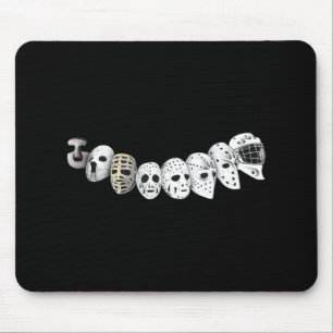 Hockey Goalie Mask Evolution Retro  oud sch Muismat