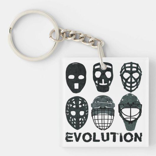 Hockey Goalie Mask Evolution Sleutelhanger (Voorkant)
