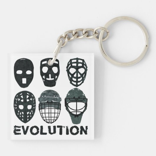 Hockey Goalie Mask Evolution Sleutelhanger (Achterkant)