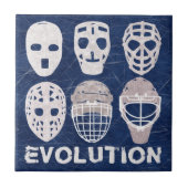 Hockey Goalie Mask Evolution Tegeltje (Voorkant)