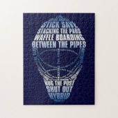 Hockey Goalie Mask Jigzaag Puzzle Legpuzzel (Verticaal)