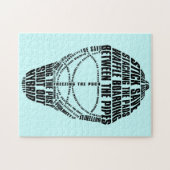 Hockey Goalie Mask Jigzaag Puzzle Legpuzzel (Horizontaal)