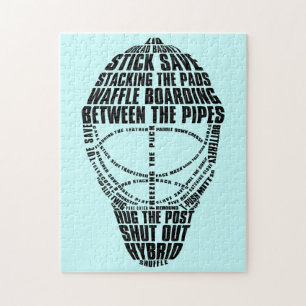 Hockey Goalie Mask Jigzaag Puzzle Legpuzzel