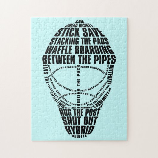 Hockey Goalie Mask Jigzaag Puzzle Legpuzzel (Verticaal)