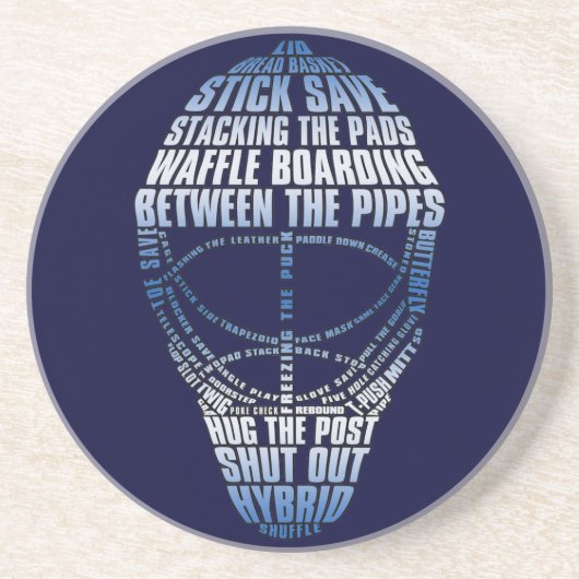 Hockey Goalie Mask Onderzetter (Voorkant)