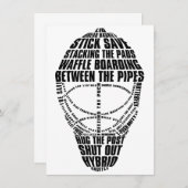 Hockey Goalie Mask Party Kaart (Voorkant / Achterkant)