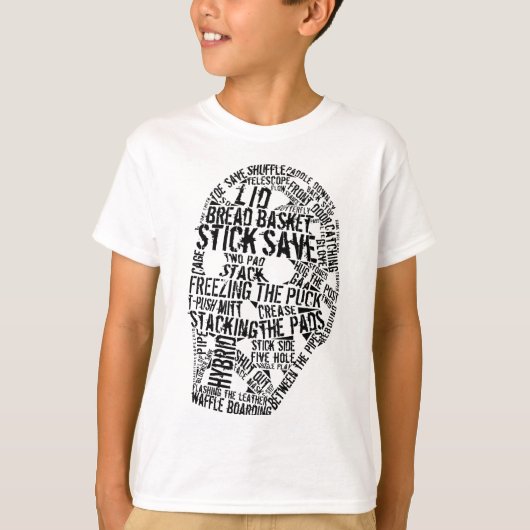  Hockey Goalie Mask Typografie T-shirt (Voorkant)