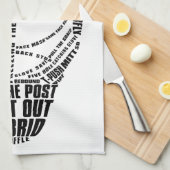 Hockey Goalie Mask Typography Kitchen Towel Theedoek (Quarter Fold)