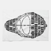 Hockey Goalie Mask Typography Kitchen Towel Theedoek (Horizontaal)