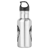 Hockey Goalie Mask Word Art Waterfles (Achterkant)