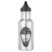 Hockey Goalie Mask Word Art Waterfles (Links)