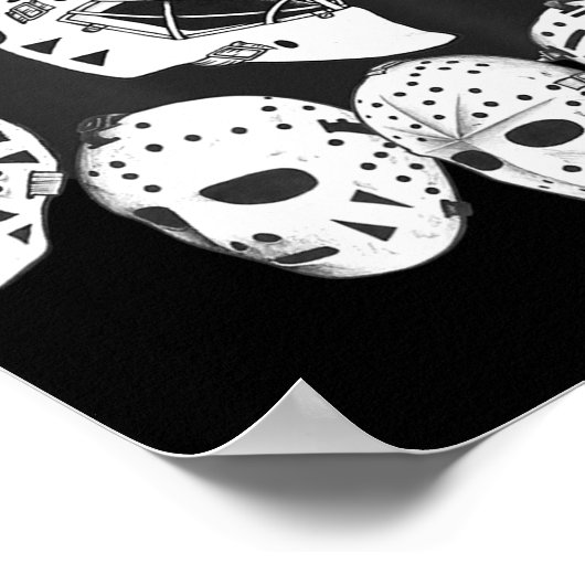 Hockey Goalie maskeert erfgoed evolutie Poster (Hoek)