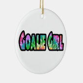 Hockey Goalie Meisje Tie Dye Keramisch Ornament (Rechts)