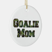 Hockey Goalie Moeder Camo Lettering Keramisch Ornament (Rechts)